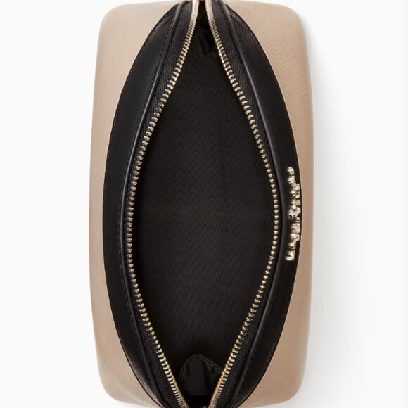 Kate Spade Two-Tone Staci Cosmetic Case K6756 - Black and Cream - Picture 2 of 13